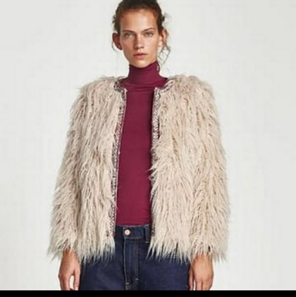 Fuzzy Studded Jacket